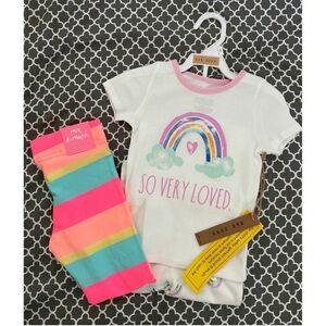 NWT Rae Dunn pajama set & Cynthia Rowley legging bundle girls sz 3T